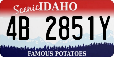 ID license plate 4B2851Y