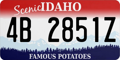 ID license plate 4B2851Z