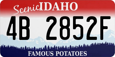 ID license plate 4B2852F