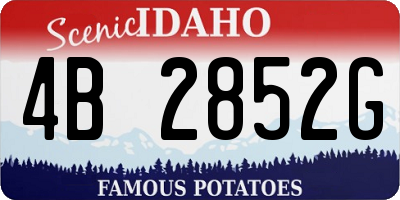 ID license plate 4B2852G
