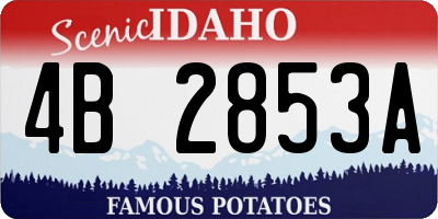 ID license plate 4B2853A