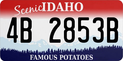 ID license plate 4B2853B