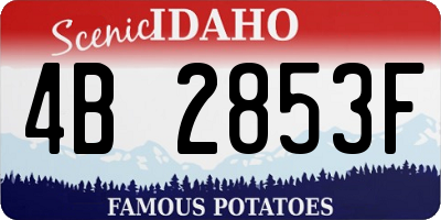 ID license plate 4B2853F