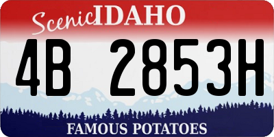 ID license plate 4B2853H