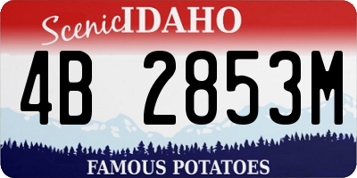 ID license plate 4B2853M