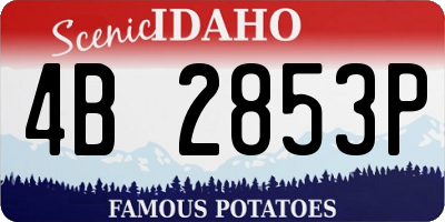 ID license plate 4B2853P