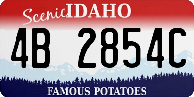 ID license plate 4B2854C