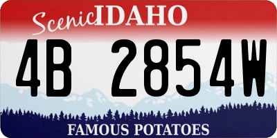 ID license plate 4B2854W