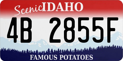 ID license plate 4B2855F