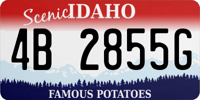 ID license plate 4B2855G