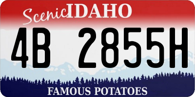 ID license plate 4B2855H