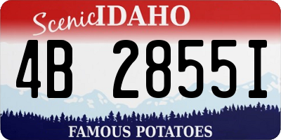 ID license plate 4B2855I