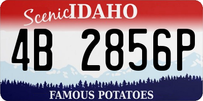 ID license plate 4B2856P