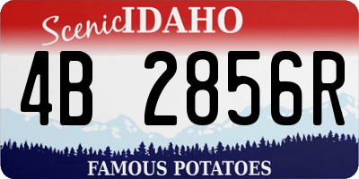 ID license plate 4B2856R