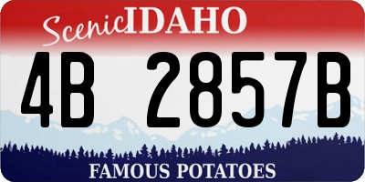 ID license plate 4B2857B
