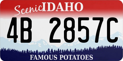 ID license plate 4B2857C