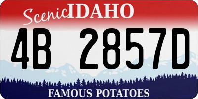 ID license plate 4B2857D