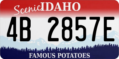 ID license plate 4B2857E