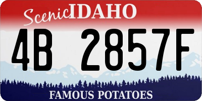 ID license plate 4B2857F