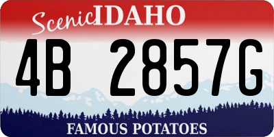 ID license plate 4B2857G