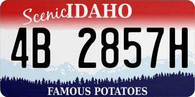 ID license plate 4B2857H