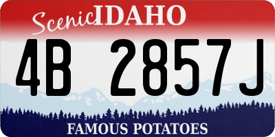 ID license plate 4B2857J