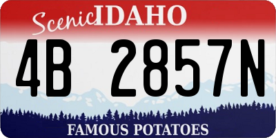 ID license plate 4B2857N