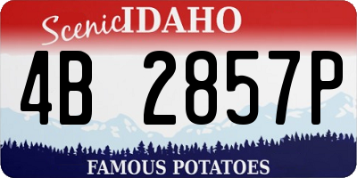 ID license plate 4B2857P