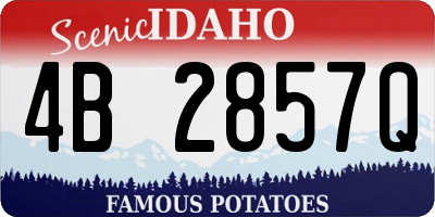 ID license plate 4B2857Q