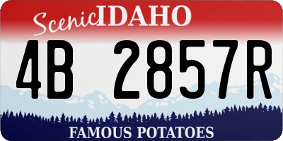 ID license plate 4B2857R
