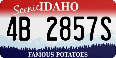 ID license plate 4B2857S