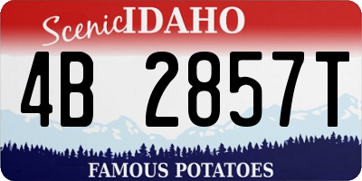 ID license plate 4B2857T