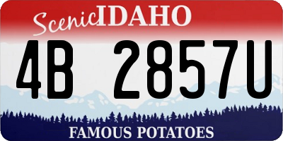 ID license plate 4B2857U