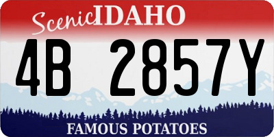 ID license plate 4B2857Y