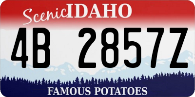ID license plate 4B2857Z
