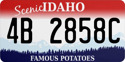 ID license plate 4B2858C