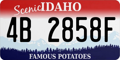 ID license plate 4B2858F