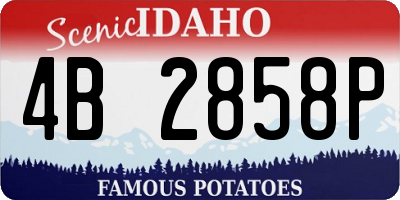 ID license plate 4B2858P