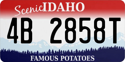 ID license plate 4B2858T