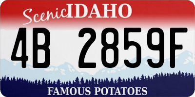 ID license plate 4B2859F