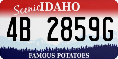 ID license plate 4B2859G