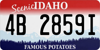 ID license plate 4B2859I