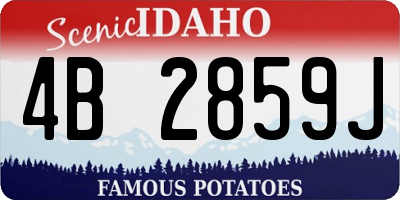 ID license plate 4B2859J