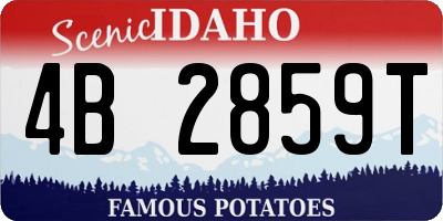ID license plate 4B2859T