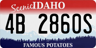 ID license plate 4B2860S