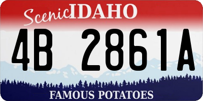 ID license plate 4B2861A