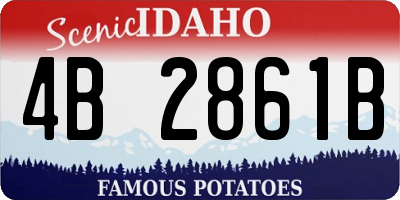 ID license plate 4B2861B