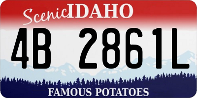 ID license plate 4B2861L