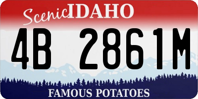 ID license plate 4B2861M