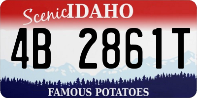 ID license plate 4B2861T